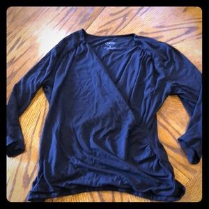 Talbots black faux wrap medium